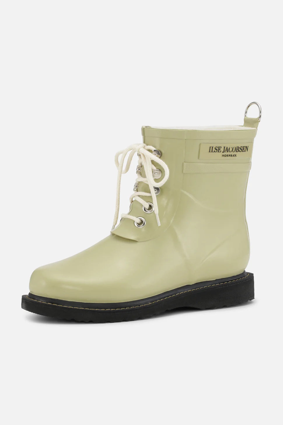 Ilse Jacobsen Short lace Up Boot - Olive Grass